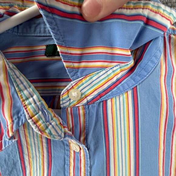 Lauren Ralph Lauren Striped Glue Red Button Up Shirt Size 16 Plus Woven Adult - Picture 10 of 14